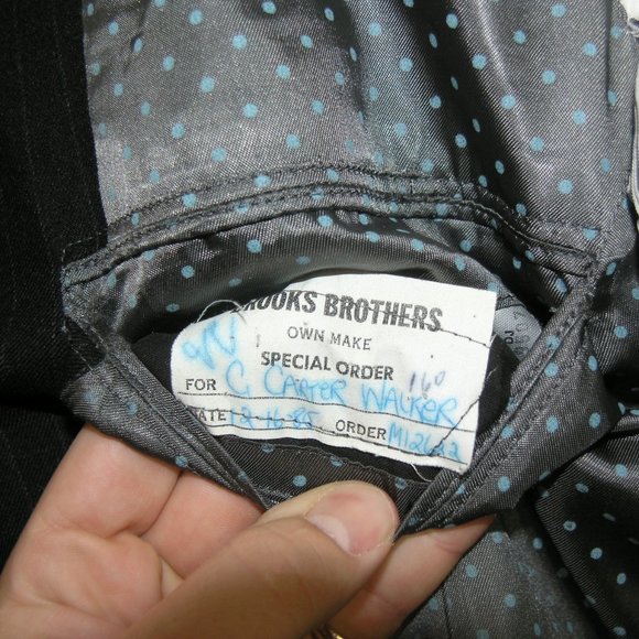 Brooks Brothers Own Make Custom Charcoal Stripe Two Button Suit 42L - Picture 12 of 15
